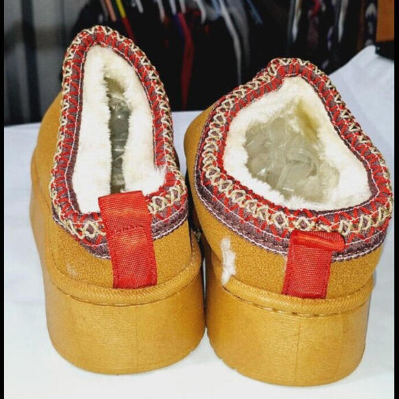 Soft Chunky Fur Bootie Slip on Slipper Shoe Uggiez Style Footwear Size 8.5 - Picture 4 of 13